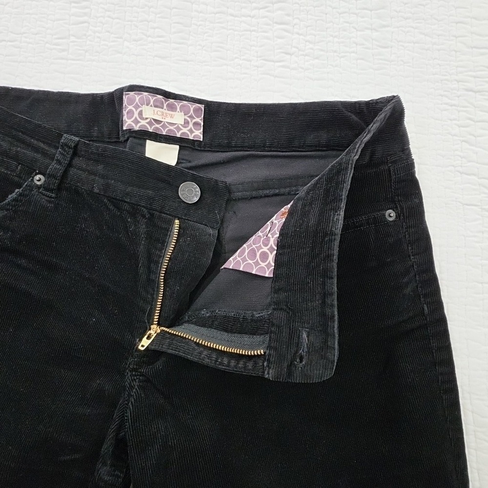J. Crew Corduroy Pants Womens 12R (36x32) Black Bootcut Stretch Classic Preppy - Picture 8 of 16